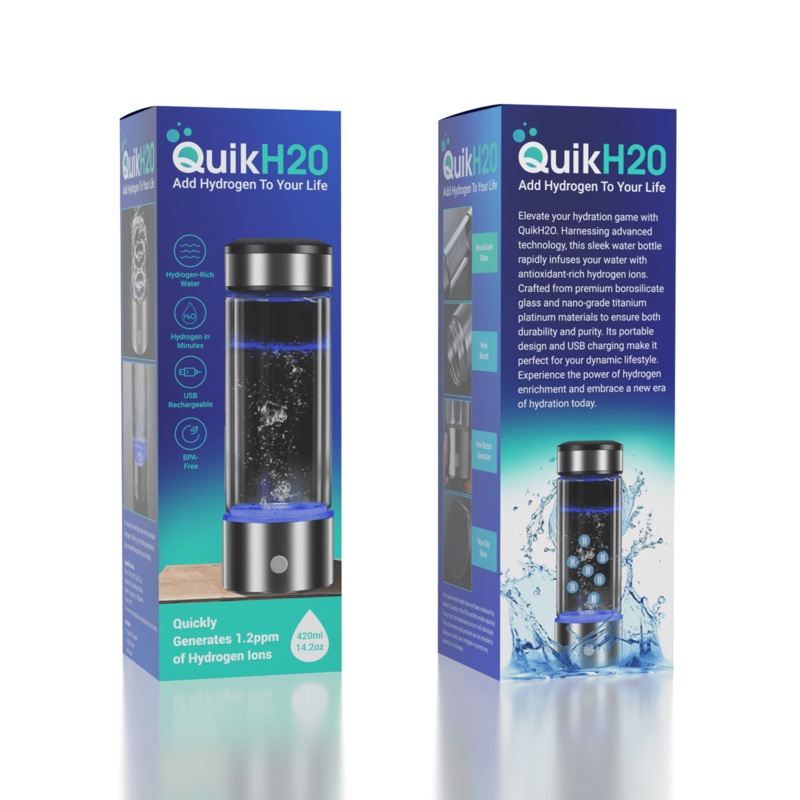 QuikH2O Hydrogen Water Bottle (420mL) – Health and Wellness