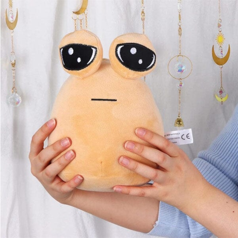 Sad Pou Alien Plush Toy 8.6″ Kawaii Game Character Plushie Doll