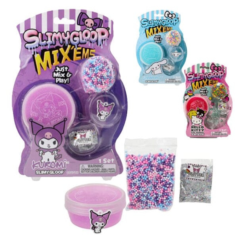 Sanrio Hello Kitty & Friends SlimyGloop Mix’Ems Pre-Made Slime & Accessories Kit (2.5oz) Multiple Styles