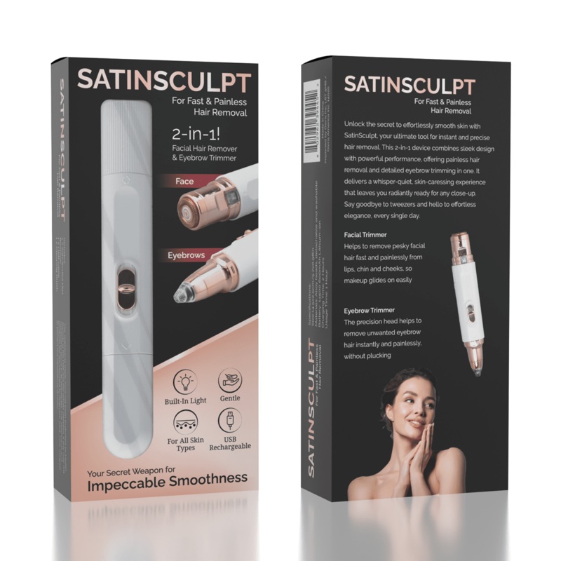 SatinSculpt Rechargeable Hair Removal Tool – Face & Eyebrow Trimmer