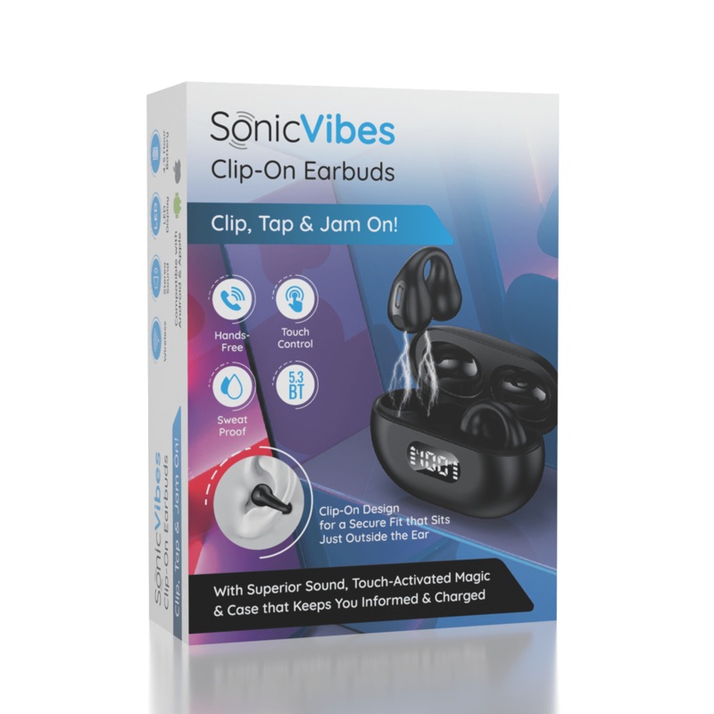Sonic Vibes Clip-On Earbuds – Squeezable Earbuds