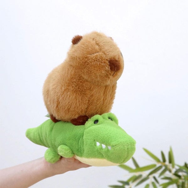Capybara 9″ Kawaii Plush Toy with Crocodile