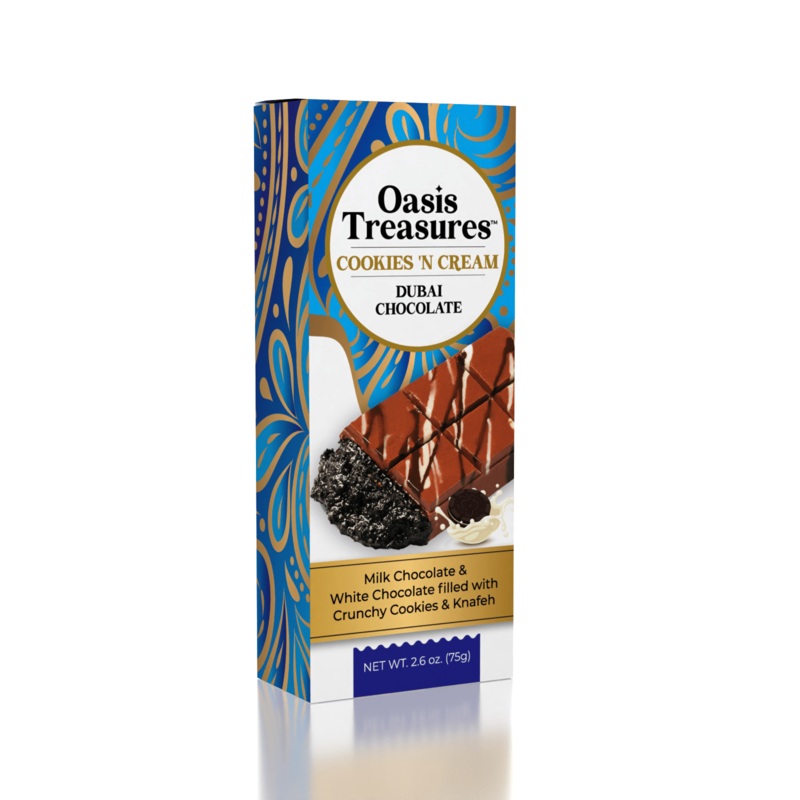 Dubai Chocolate Bar Cookies ‘N Cream by Oasis Treasures (75g)