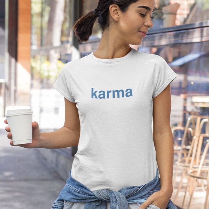 Graphic Unisex T-Shirt “Karma” Multiple Sizes
