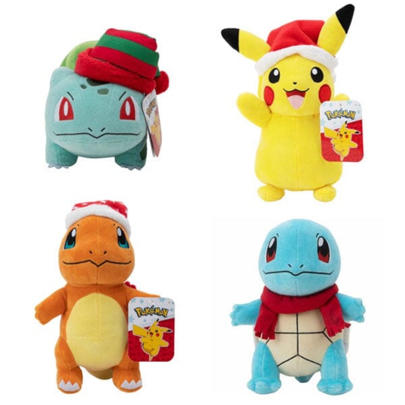 Holiday Pokmon 8″ Collectible Plush Toys by Jazwares (1pc) Ships Assorted