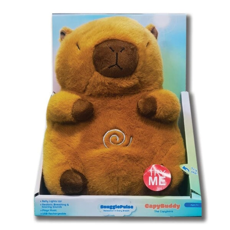 SnugglePulse: CapyBuddy The Capybara 10″ Breathing Sensory Plush Toy