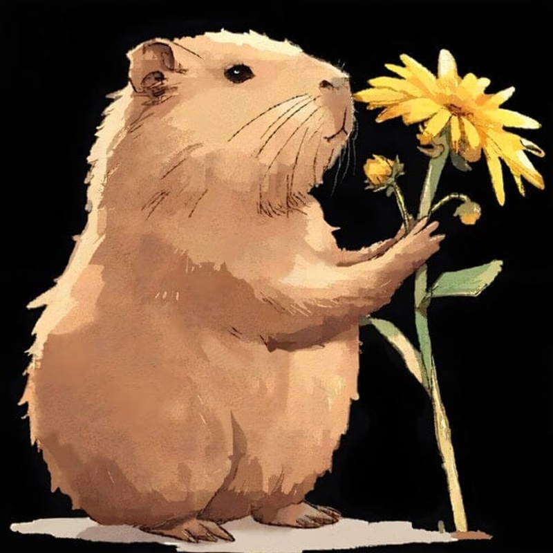 Studio Art Diamond Painting Full Coverage “Capybara Bliss” (40cm x 40cm)