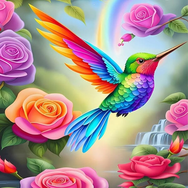 Studio Art Diamond Painting Full Coverage “Garden Harmony” (40cm x 40cm)
