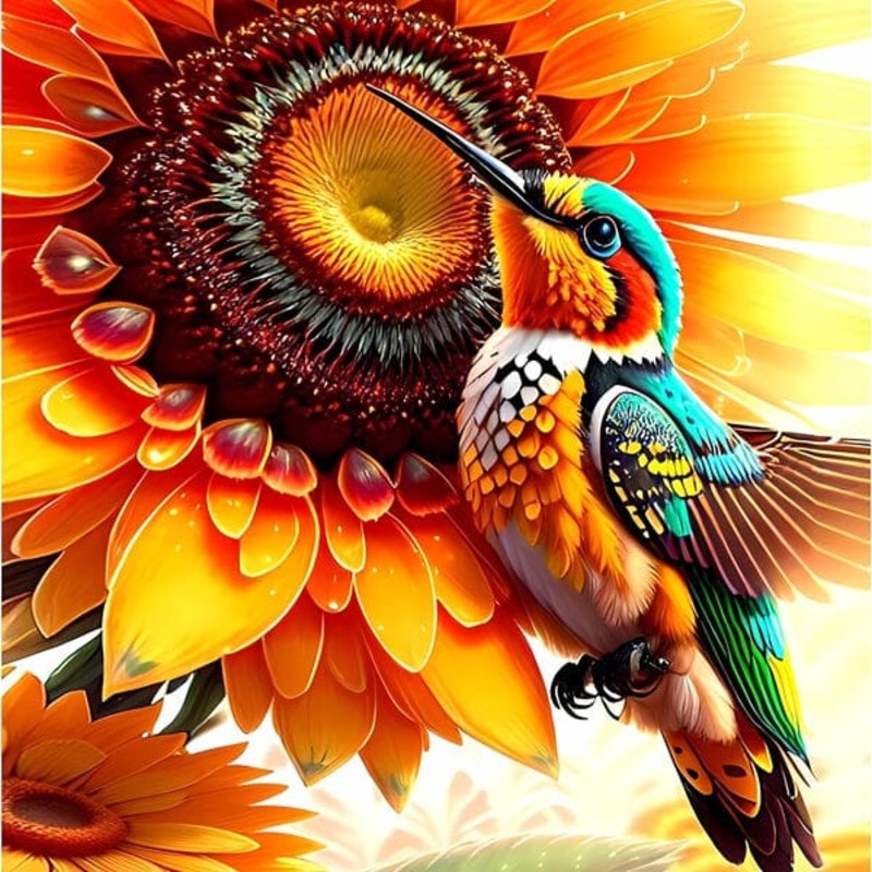Studio Art Diamond Painting Full Coverage “Radiant Bloom” (40cm x 40cm)