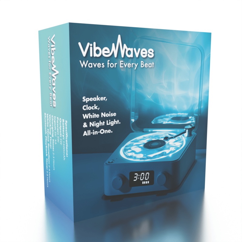 VibeWaves – Waves Speaker White Noise Lamp Projector