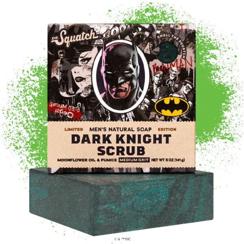 Dr. Squatch DC’s Batman & Joker Dark Knight Scrub All-Natural Bar Soap For Men (1pc) Limited Edition