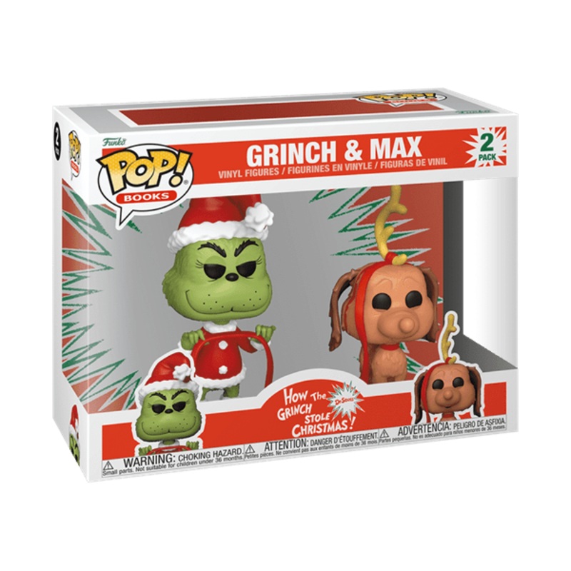 Funko Pop! Books: How The Grinch Stole Christmas – Grinch and Max (2-Pack)