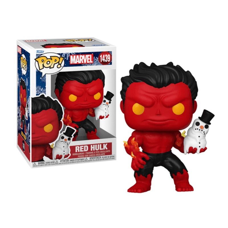 Funko Pop! Marvel: Holiday – Red Hulk with Snowman Figure