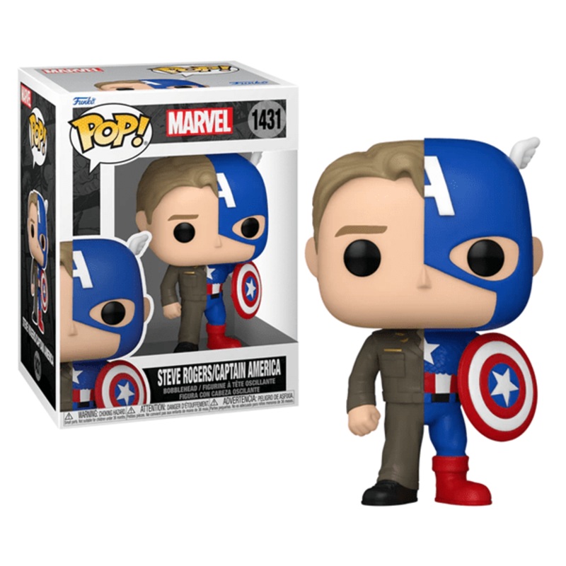 Funko Pop! Marvel: Split – Captain America/Steve Rogers Figure