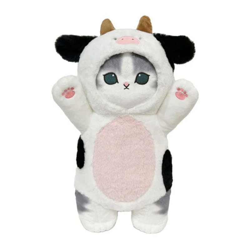 Mofusand 12″ Cat Dress-Up Plush Doll Toy in Cow Costume