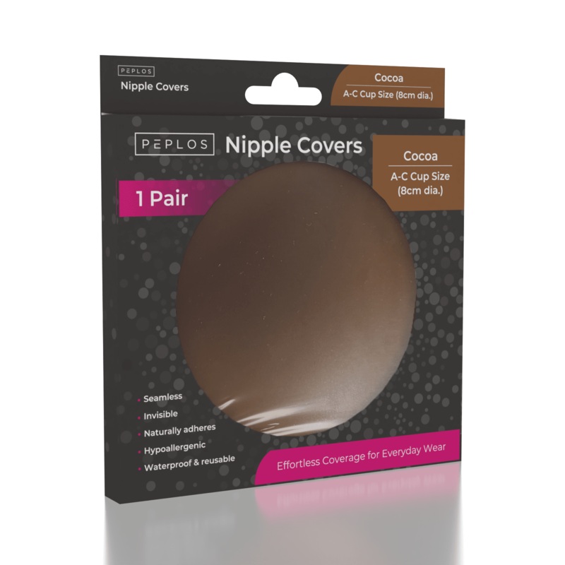 Peplos Non-Adhesive Silicone Nipple Covers – Cocoa (Multiple Sizes)