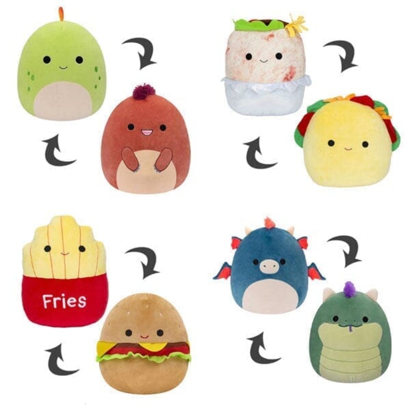 Squishmallows Flip-A-Mallows 5″ Reversible Plush Toys Assortment B (Ships Assorted)
