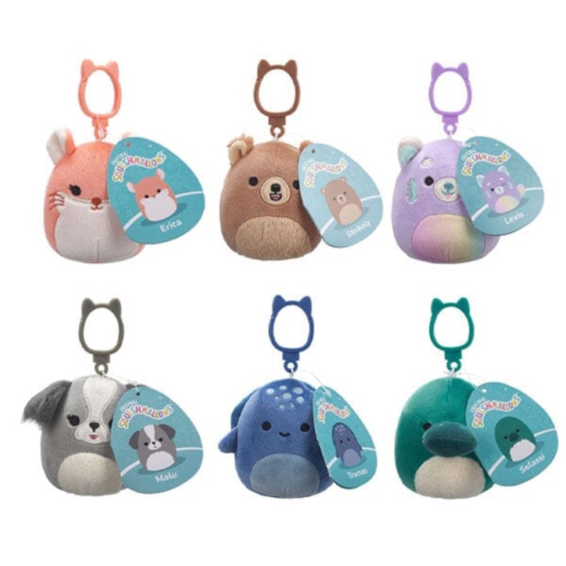 Squishmallows Plush Toys 3.5″ 2024 Clip-On Squad Assortment A (Characters Ship Assorted)