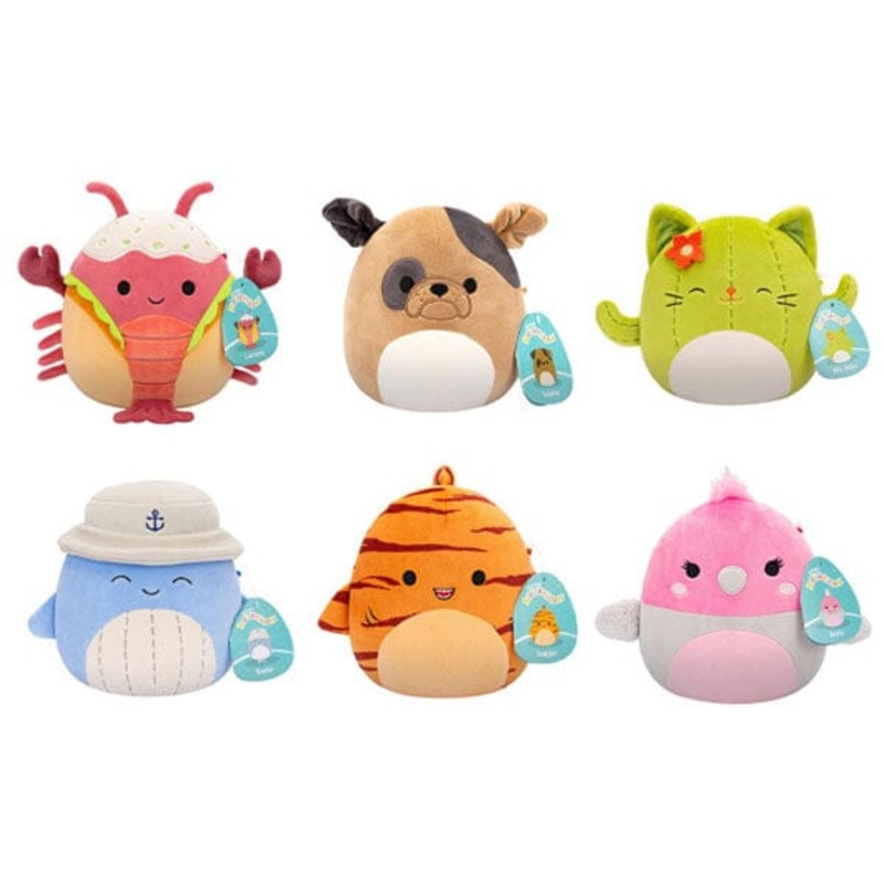 Squishmallows Super Soft Plush Toys 7.5″ Animal Squad 2024 Assortment C (Characters Ship Assorted)