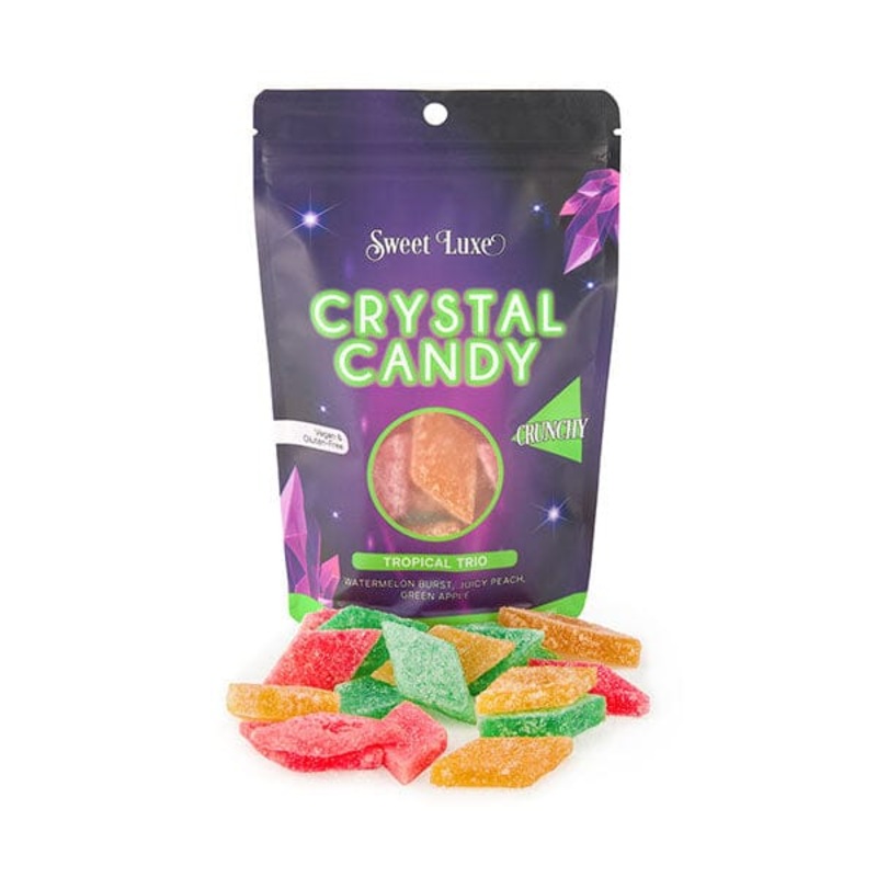 Sweet Luxe NEW Extra Crunchy Crystal Candy – Tropical Trio Flavor Mix