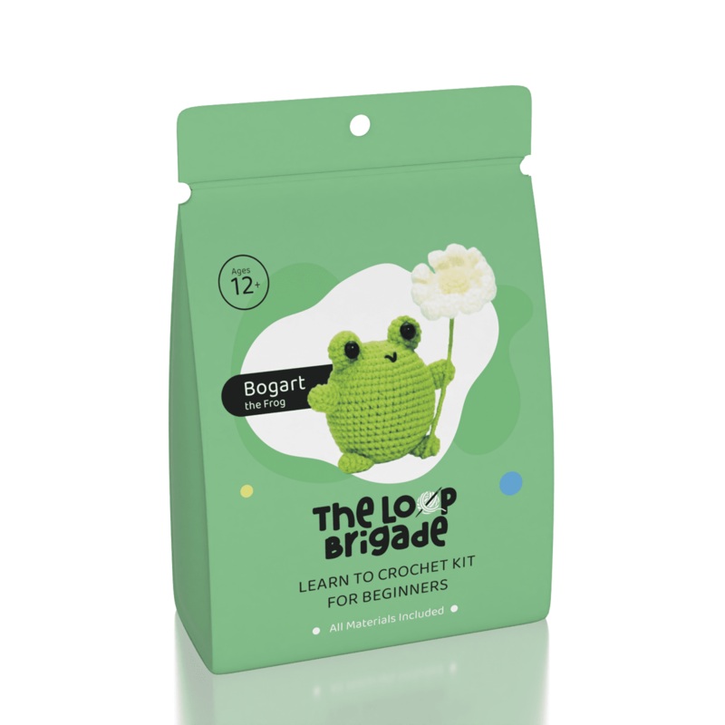 The LOOP Brigade: DIY Mini Crochet Plush Toy Complete Kit For Beginners – Bogart the Frog