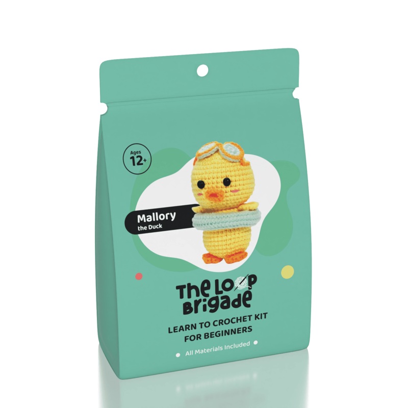 The LOOP Brigade: DIY Mini Crochet Plush Toy Complete Kit For Beginners – Mallory the Duck