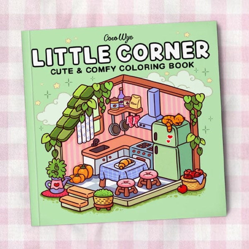 “Little Corner” Coloring Book: Cozy Space Coloring by Coco Wyo (40 Pages)
