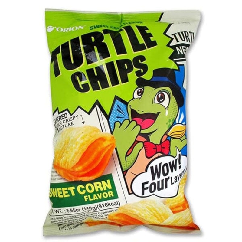 Orion Turtle Chips Korean Snacks – Sweet Corn Flavor (160g)