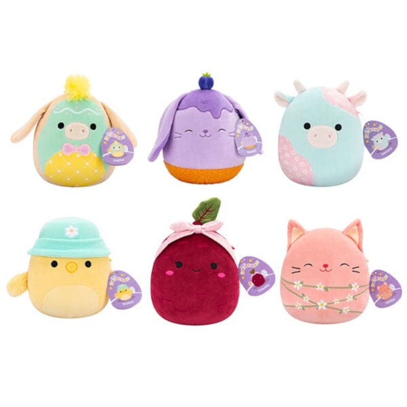 Squishmallows Super Soft Plush Toys 7.5″ 2025 Easter Squad Assortment A (Characters Ship Assorted)