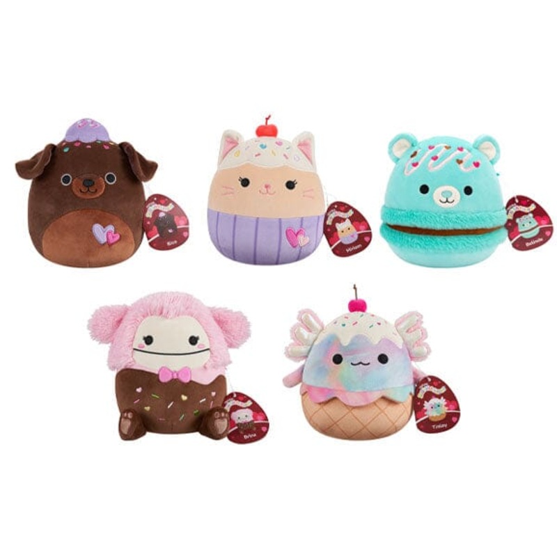 Squishmallows Super Soft Plush Toys 7.5″ 2025 Valentine’s Day Squad Assortment A (Characters Ship Assorted)