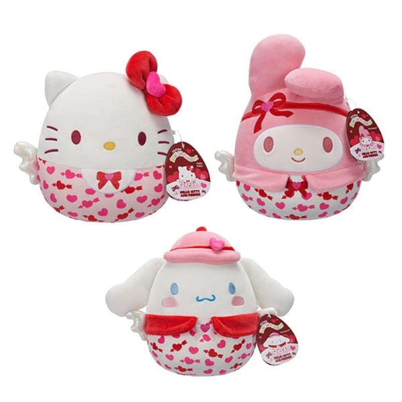 Squishmallows Super Soft Plush Toys 8″ 2025 Sanrio Valentine’s Day Cupid Squad (Characters Ship Assorted)