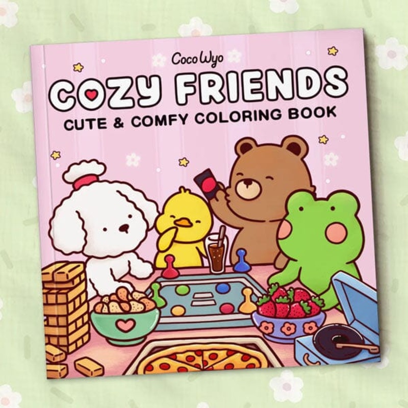 “Cozy Friends” Coloring Book: Cozy Space Coloring by Coco Wyo (40 Pages)