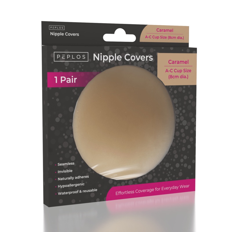 Peplos Non-Adhesive Silicone Nipple Covers – Caramel (Multiple Sizes)