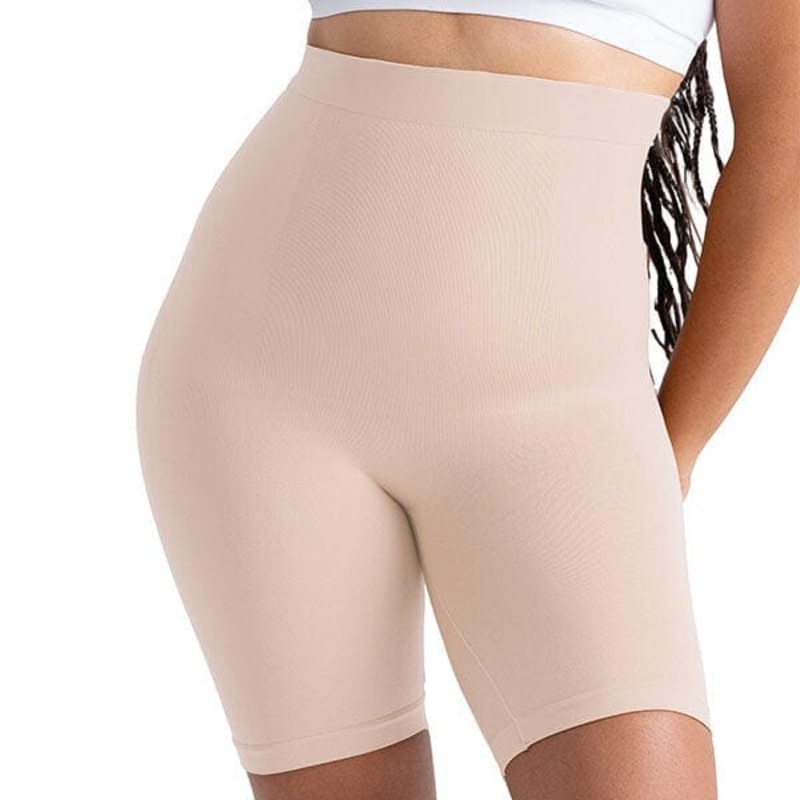Shapermint Essentials All Day Every Day High-Waisted Shaper Shorts – Chai (Multiple Sizes)
