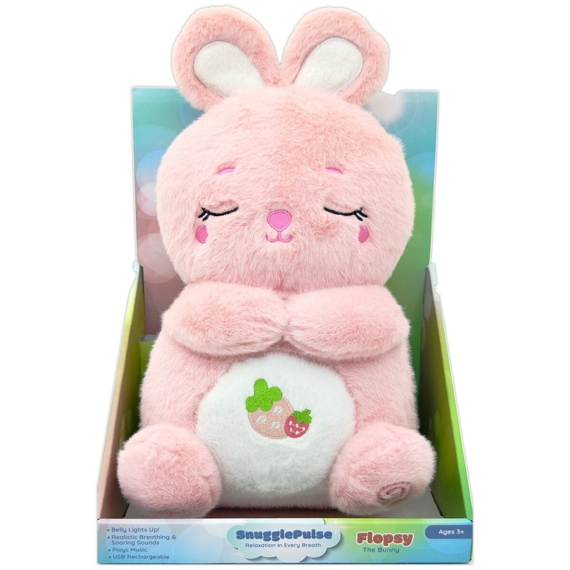 SnugglePulse: Flopsy The Bunny 10″ Breathing Sensory Plush Toy
