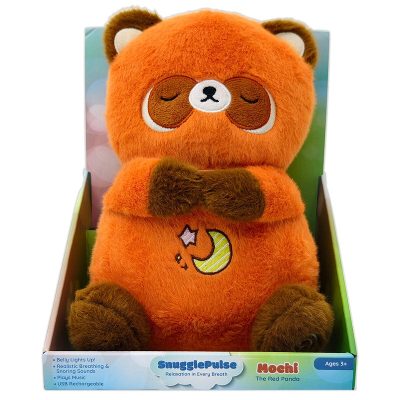 SnugglePulse: Mochi The Red Panda 10″ Breathing Sensory Plush Toy