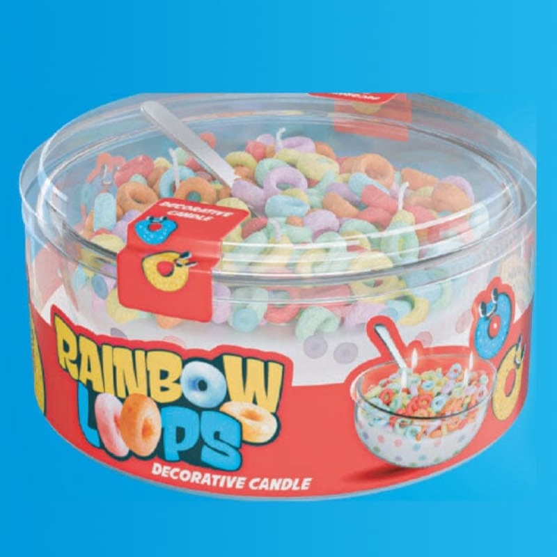 Aura Candles: Rainbow Cereal Scented Novelty Candle (14oz)