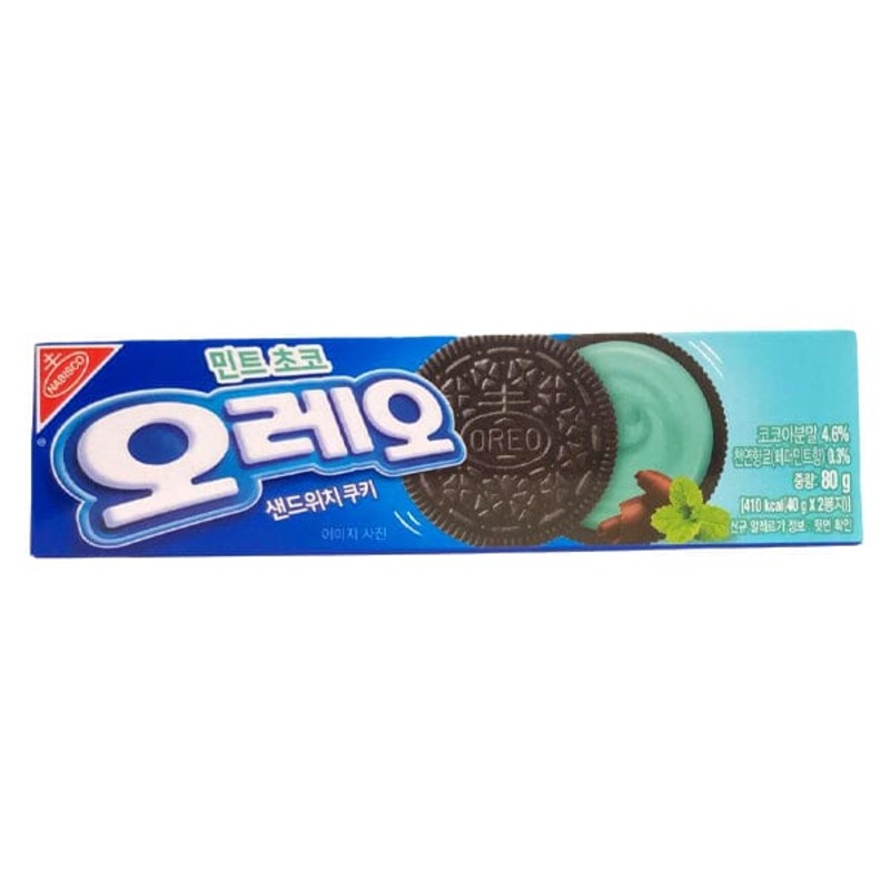 OREO Mint Chocolate Sandwich Cookies (80g) Limited Edition Import From Korea