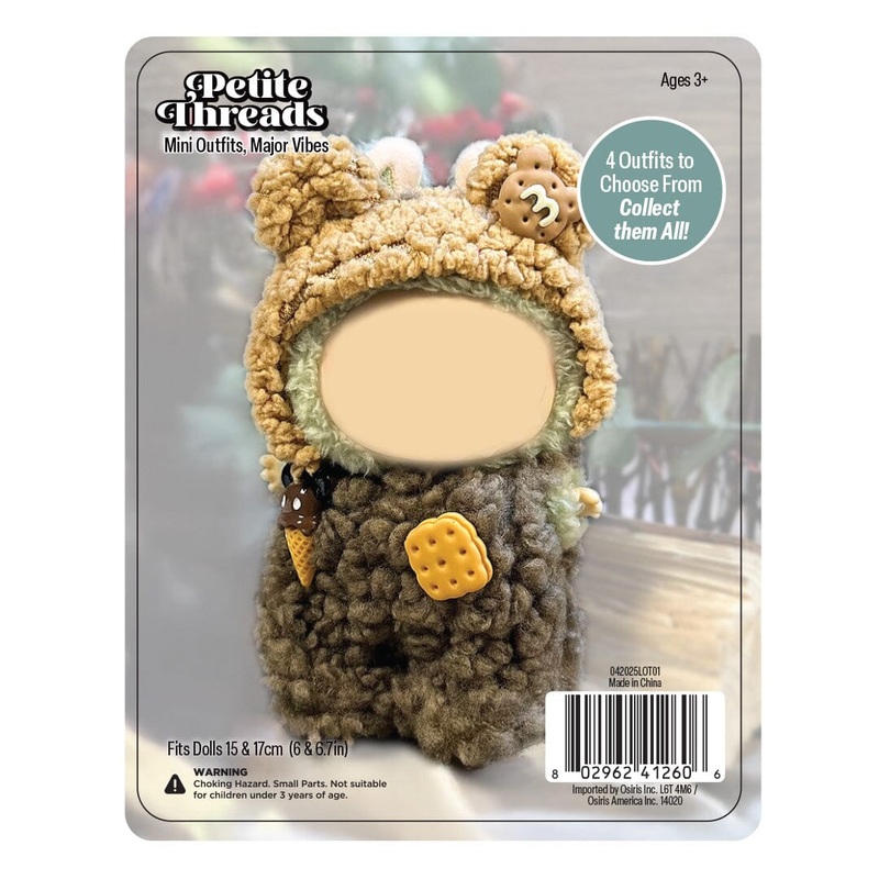 Petite Threads: Bear Costume Onesie for Dolls