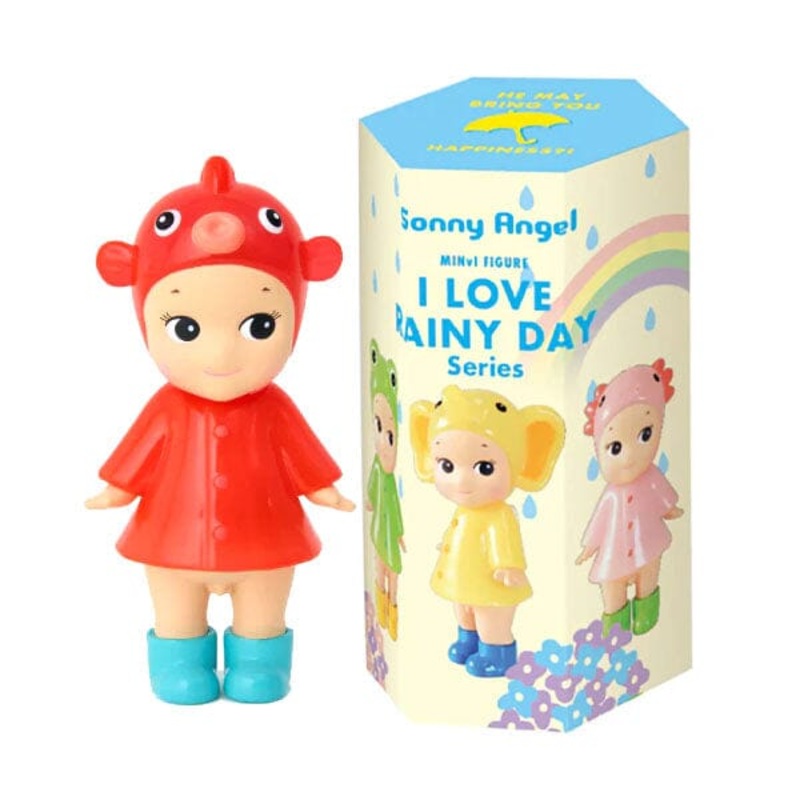 Sonny Angel Collectable Mini Cherub Figurines Limited Edition “I Love Rainy Day” Series Blind Box (1pc)