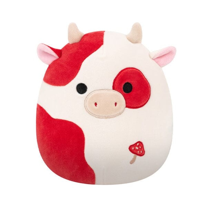 Squishmallows Super Soft Plush Toys 7.5″ Claudio The Red Mushroom Cow