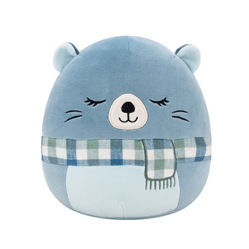 Squishmallows Super Soft Plush Toys 7.5″ River The Blue Beaver (Scarf)