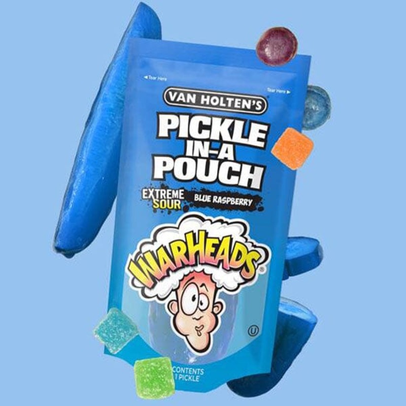 Van Holten’s x Warheads Extreme Sour Blue Raspberry Jumbo Pouched Pickle