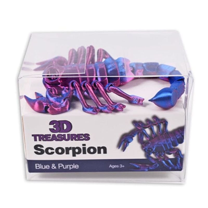 3D Treasures 3D-Printed Articulated Scorpion Fidget Toy (Multiple Colors)