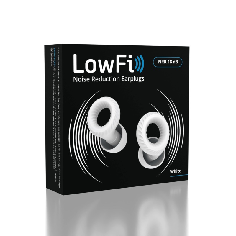 LowFi Silicone Noise Reduction Earplugs (Color Ships Assorted) Includes 3 Ear Tips Sizes