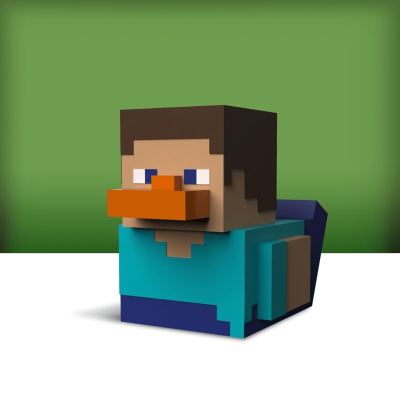 TUBBZ: Minecraft – Steve Rubber Duck Figure (Mini Edition)